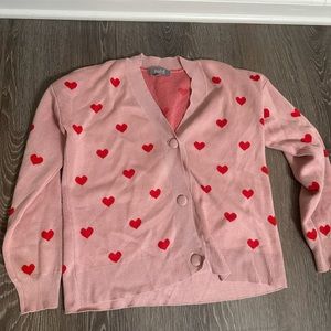 Pink Heart Sweater